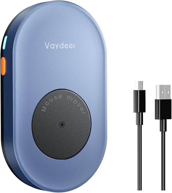 VAYDEER Mouse Jiggler, Mover de Souris mécanique, Non détectable et sans Pilote, fonctionnant avec Un Interrupteur on-Off et Un connecteur USB. Il simule Les mouvements du pointeur de Souris.